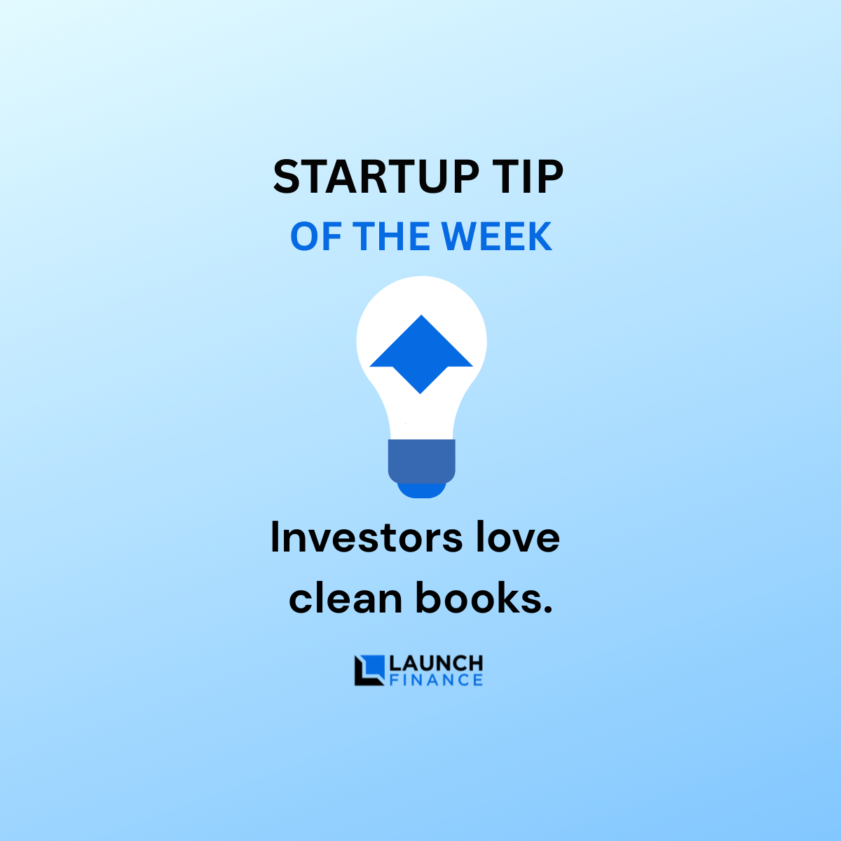 Startup Tip of the Week: Investors Love Clean Books.